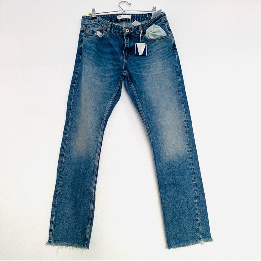ZARA Relaxed Fit Jeans 6164/180/407/40 Z1975 Denim Size 8